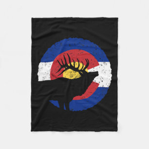 Couverture Polaire Chasse au wapiti au Colorado T Shirt Co State Flag