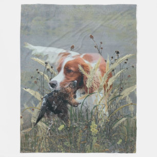 Couverture Polaire Chasse avec Epagneul Breton 