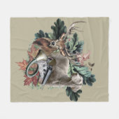 Couverture Polaire Chasse avec un Weimaraner, "Grey Ghost" (Devant (Horizontal))