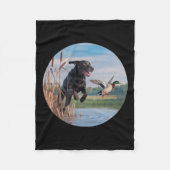 Couverture Polaire Chasse Black Labrador Lab Chasse aux canards. Oise (Devant)