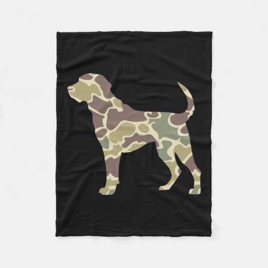 Couverture Polaire Chasse Camo Old School Chien (Devant)