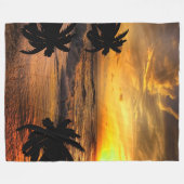 COUVERTURE POLAIRE CHASSE COUCHES DE SOLEIL OCÉAN SCÉNARIO NATURE (Devant (Horizontal))