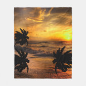 COUVERTURE POLAIRE CHASSE COUCHES DE SOLEIL OCÉAN SCÉNARIO NATURE (Devant)