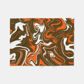 Couverture Polaire Chasse d'automne Melt Orange Brown et blanc (Devant (Horizontal))
