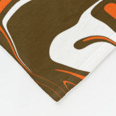 Couverture Polaire Chasse d'automne Melt Orange Brown et blanc (Coin)