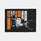 Couverture Polaire Chasse Drôle De Cerfs Chasse Saison Chasseur Boire (Devant (Horizontal))