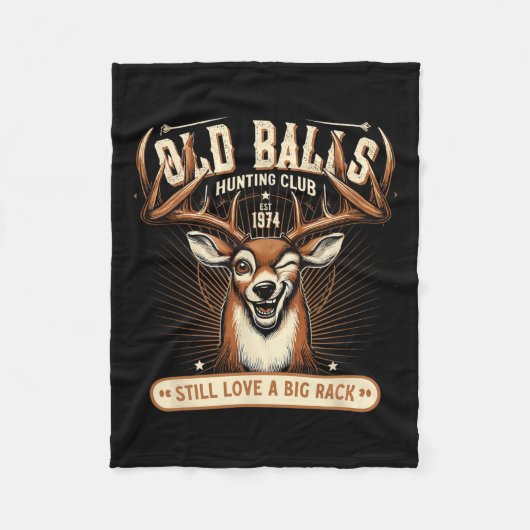 Couverture Polaire Chasse Drôle De Cerfs Pun D'Anniversaire Pour Homm (Devant)