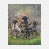 Couverture Polaire Chasse faisan avec GSP (Devant)