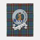 Couverture Polaire Chasse Fraser Ancien De Lovat Clan Badge Tartan (Devant)