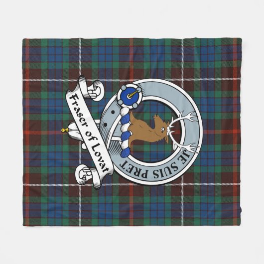 Couverture Polaire Chasse Fraser Ancien De Lovat Clan Badge Tartan (Devant (Horizontal))