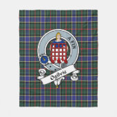 Couverture Polaire Chasse Ogilvie Moderne Clan Badge Tartan Plaid (Devant)