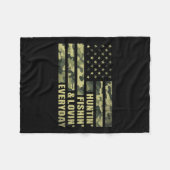Couverture Polaire Chasse Pêche Aimer Chaque Jour Camo American Fla (Devant (Horizontal))