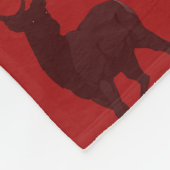 Couverture Polaire Chasseur de cerfs Meilleur papa Rouge polaire Blan (Coin)