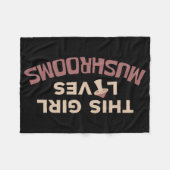 Couverture Polaire Chasseur De Champignons Cette Fille Aime Les Champ (Devant (Horizontal))