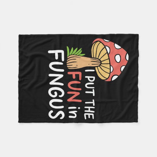 Couverture Polaire Chasseur De Champignons J'Ai Mis Fun Dans Fungus (Devant (Horizontal))