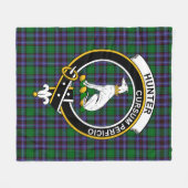 Couverture Polaire Chasseur de clan de Peeblesshire Tartan Plaid (Devant (Horizontal))