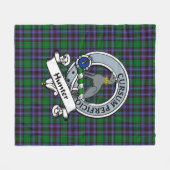 Couverture Polaire Chasseur de peeblesshire Clan Badge Tartan Plaid (Devant (Horizontal))
