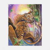 Couverture Polaire Chasseur de poule Chat volant (Devant)