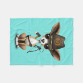 Couverture Polaire Chasseur mignon de zombi de chiot de chiwawa (Devant (Horizontal))