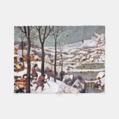 Couverture Polaire Chasseurs dans la neige, Pieter Bruegel l'Ancien (Devant (Horizontal))