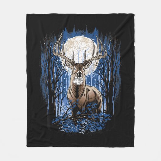 Couverture Polaire Chasseurs Deer Chasse Big Whitetail Buck (Devant)