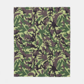 Couverture Polaire Chasseurs Motif Camo Vert (Devant)