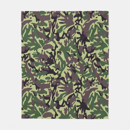 Couverture Polaire Chasseurs Motif Camo Vert (Devant)