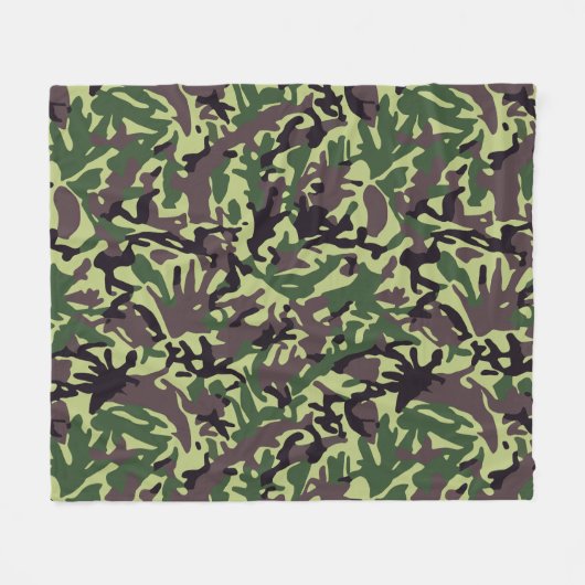 Couverture Polaire Chasseurs Motif Camo Vert (Devant (Horizontal))