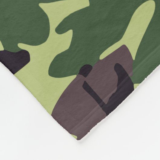 Couverture Polaire Chasseurs Motif Camo Vert (Coin)