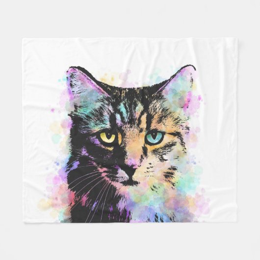 Couverture Polaire Chat 618 blanc (Devant (Horizontal))