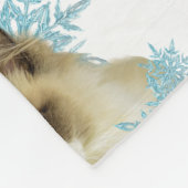 Couverture Polaire Chat à poupée dans les flocons de neige (Coin)