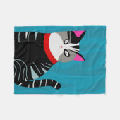 Couverture Polaire Chat Abstrait (Devant (Horizontal))