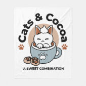 Couverture Polaire Chat adorable en Mug Conception de vacances - Chat (Devant)