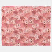 Couverture Polaire Chat Adorable Rose Pâle (Devant (Horizontal))