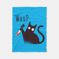 Chat allemand fou et drôle avec un couteau