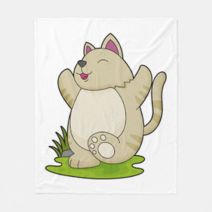 Couverture Polaire Chat au Yoga