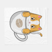 Couverture Polaire Chat avec café Coupe (Devant (Horizontal))