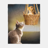 Couverture Polaire Chat avec chaton (Devant)