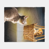 Couverture Polaire Chat avec chaton (Devant (Horizontal))