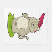 Couverture Polaire Chat avec parapluie (Devant (Horizontal))