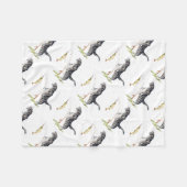 Couverture Polaire Chat avec un poisson (Devant (Horizontal))