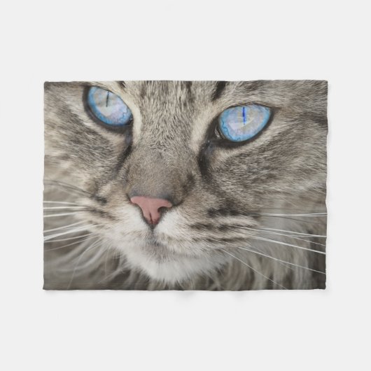 Couverture Polaire Chat Beau Gros Plan (Devant (Horizontal))