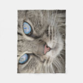 Couverture Polaire Chat Beau Gros Plan (Devant)