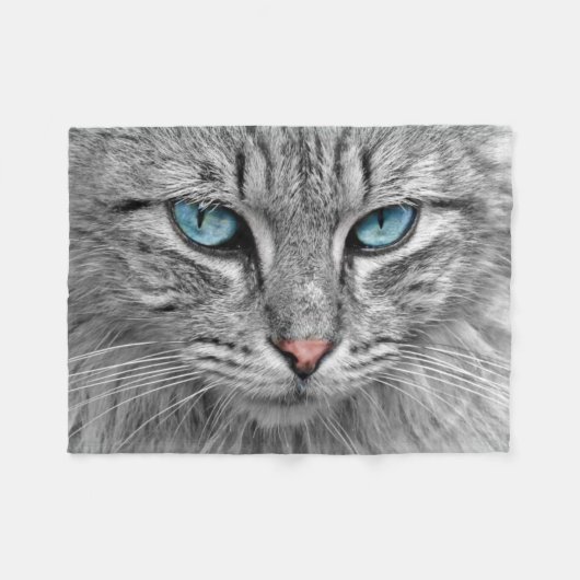 Couverture Polaire Chat Beau Gros Plan (Devant (Horizontal))