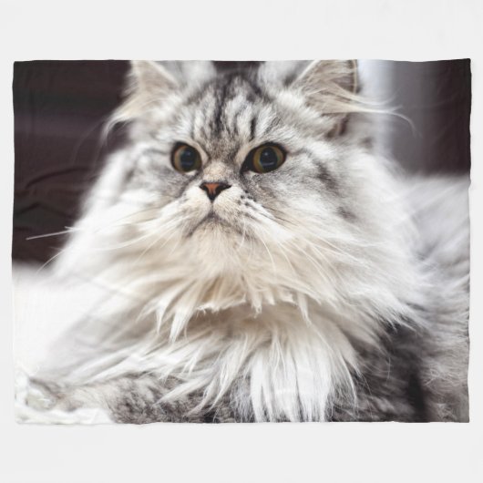 COUVERTURE POLAIRE CHAT BLANC (Devant (Horizontal))