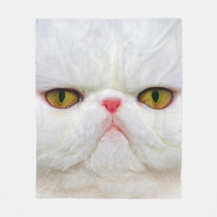 Couverture Polaire Chat blanc