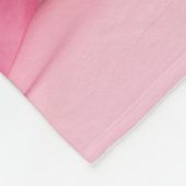 Couverture Polaire Chat blanc avec rubans roses (Coin)