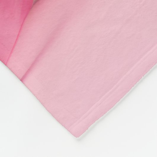 Couverture Polaire Chat blanc avec rubans roses (Coin)