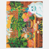 Couverture Polaire Chat botaniste, Louis Wain (Devant)