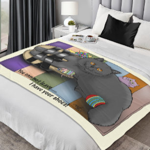 Couverture Polaire Chat British Shorthair Sandale Prêt pour la Plage